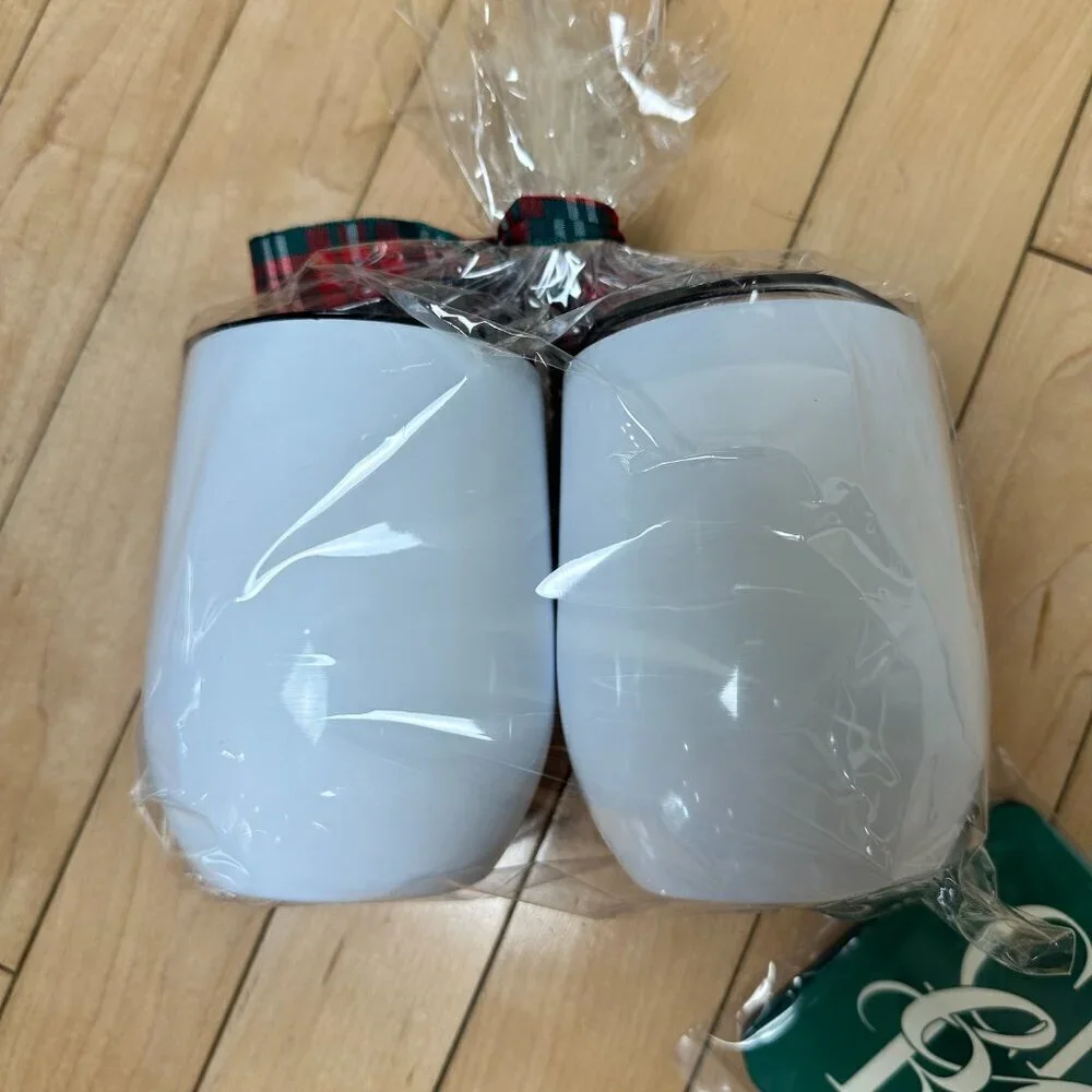 NWT SouthAustinLane Gift Set Wine Drink Insulated Tumblers & Coasters Cheers